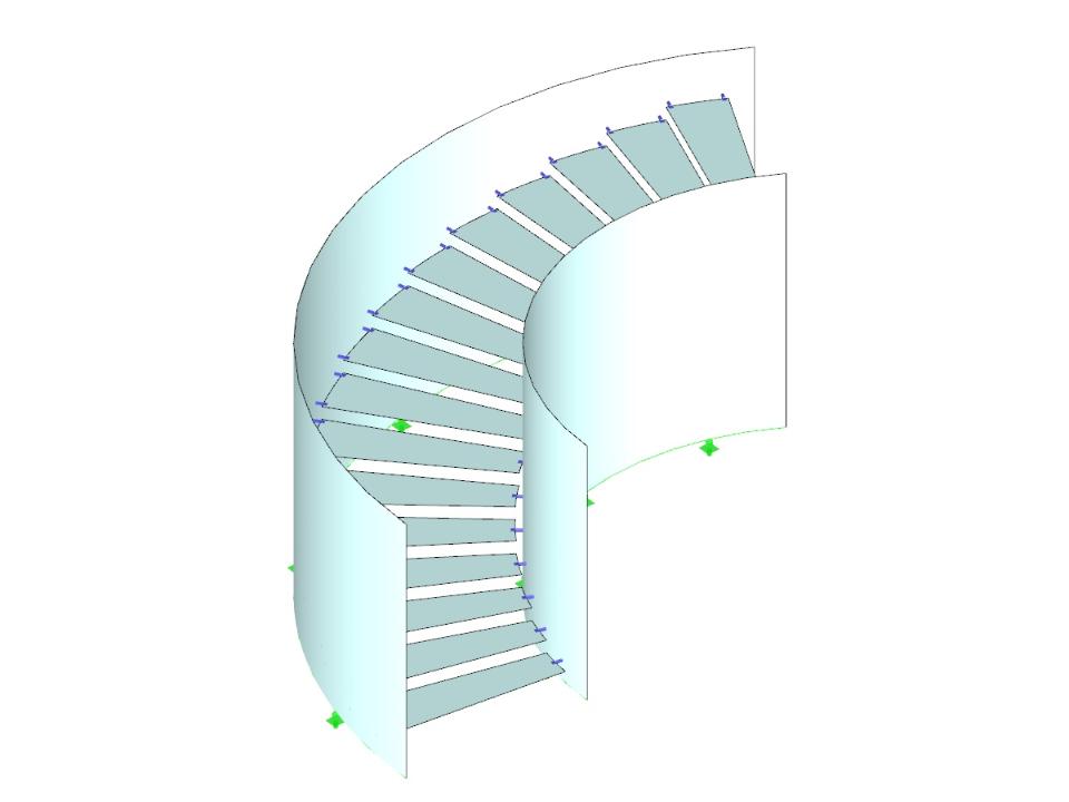 Spiral Staircase Made of Glass